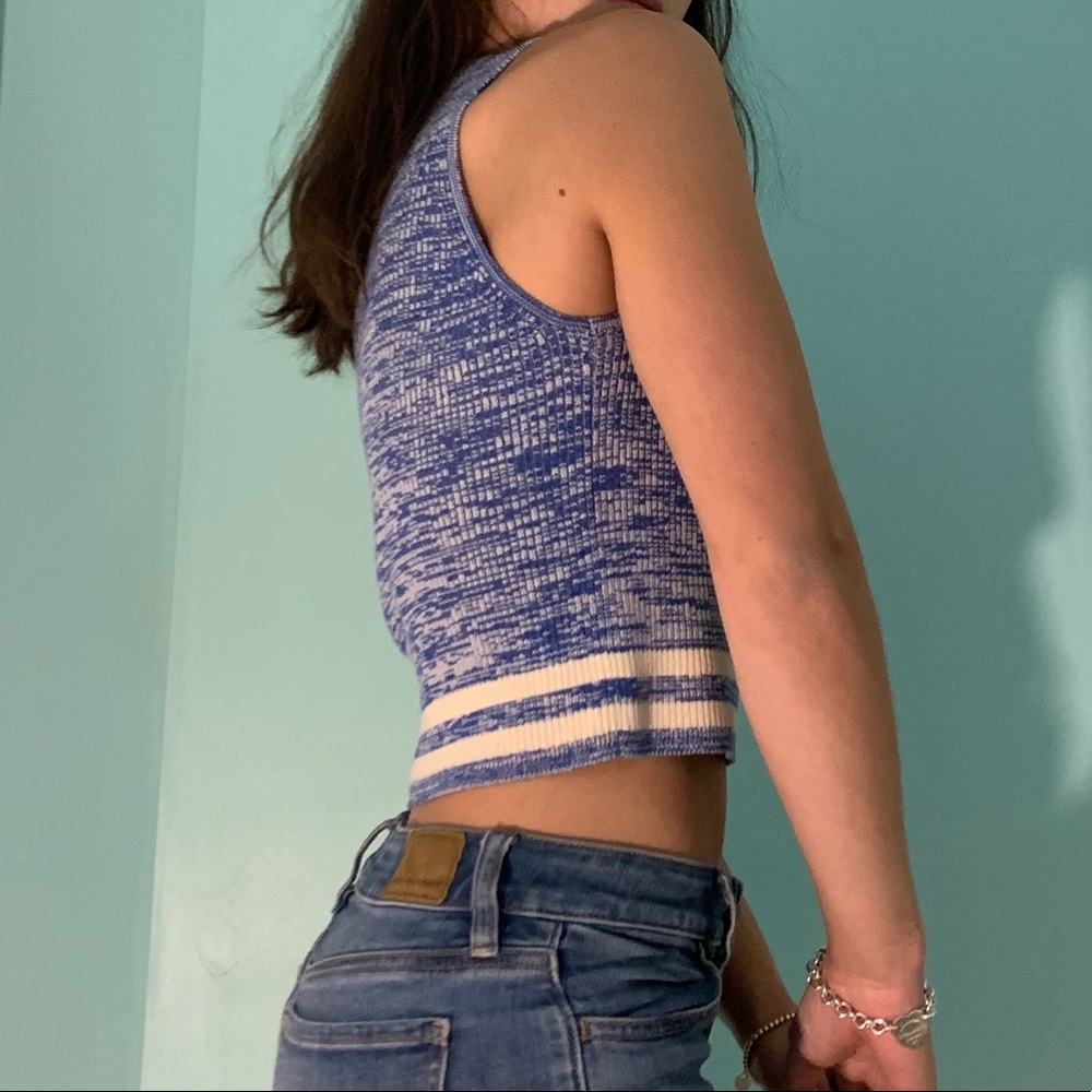Blue crop top